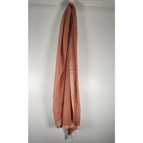 Calvin Klein Satin‎ Trim Chiffon  Evening Wrap One Size Desert Rose - Picture 2 of 4